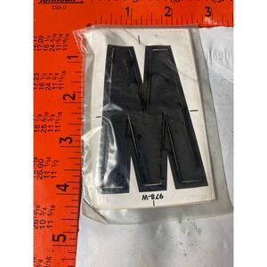 Black Letter M Vinyl Decal Sticker Adhesive Block Style 4.5 Inch 978-W
